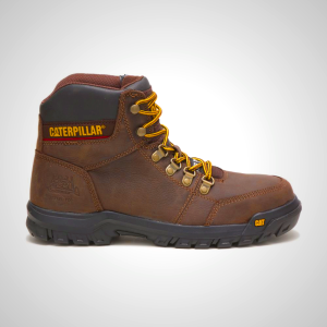 Men's Outline Steel Toe Work Boots - Coffee Brown