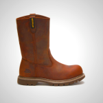 Coffee Womens Revolver Steel Toe Boots